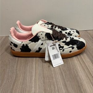 *NEW**Adidas SAMBA OG 'Cow Print' Brown White Pink (JR1256) Women's 9
